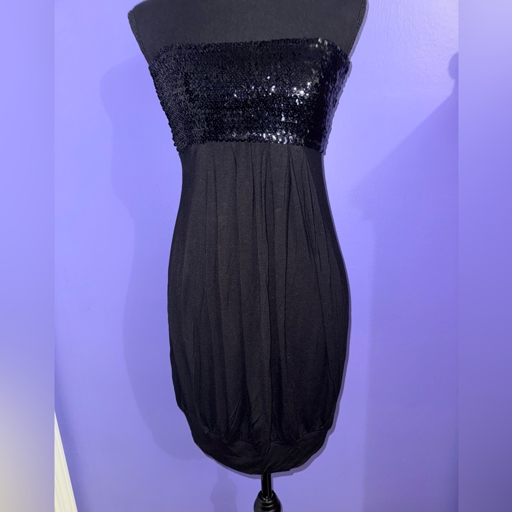 Elegant Black Sequin Dress